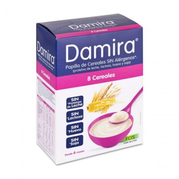 damira papilla 8 cereales fos 2 envases 300 g